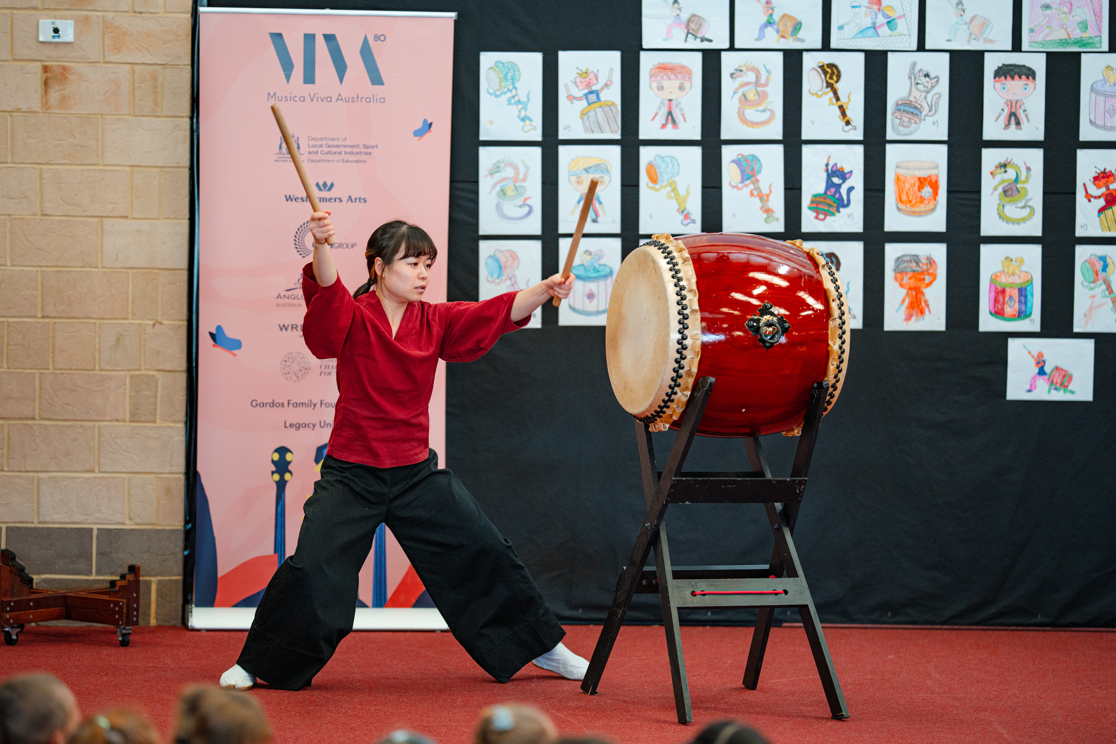 Water Rhythms performing at Lockridge primary School WA (2025). Credit Edify Media.