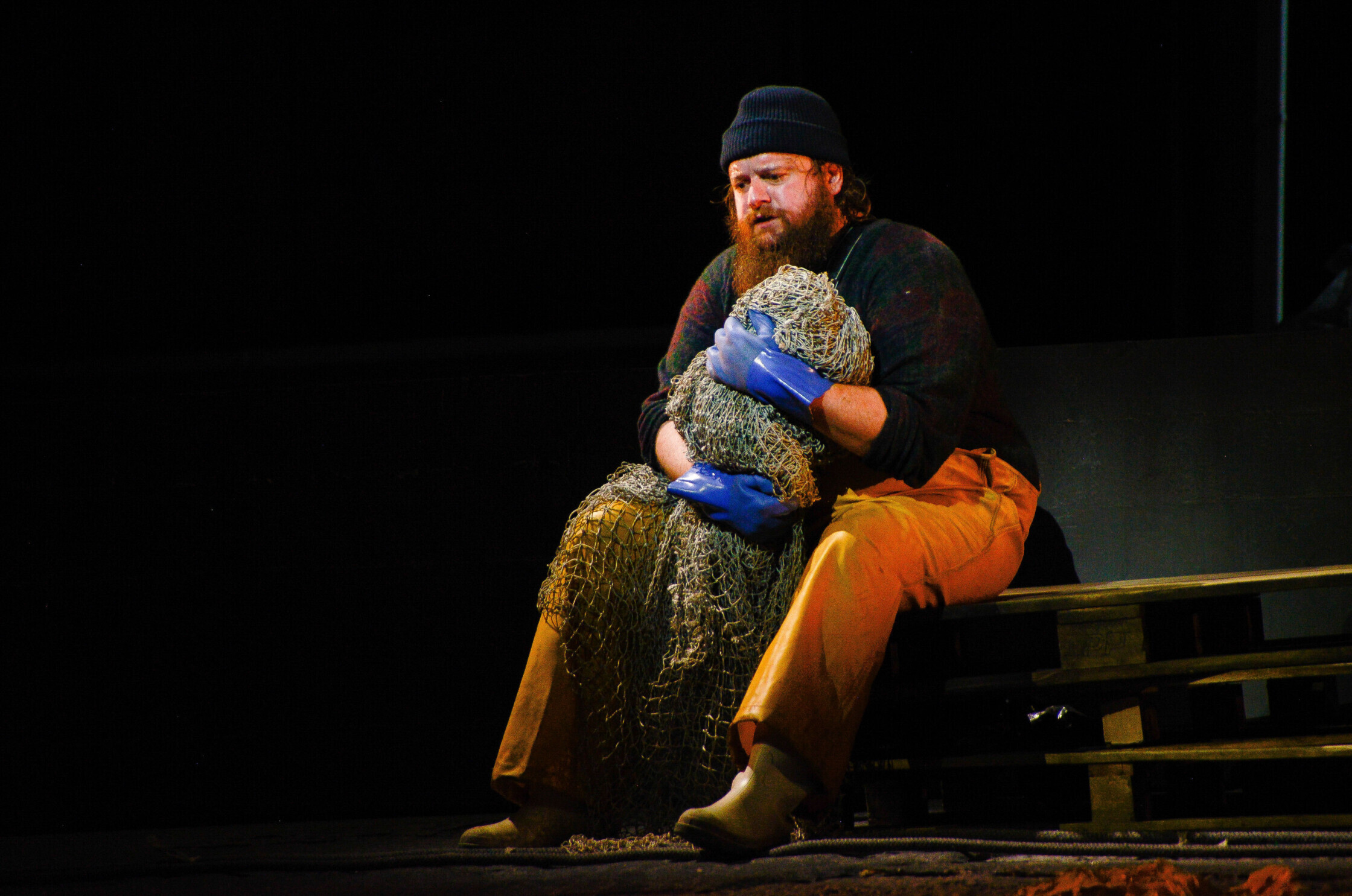 Allan Clayton in Peter Grimes, from Madrid 2021. Credit: Clair Egan.