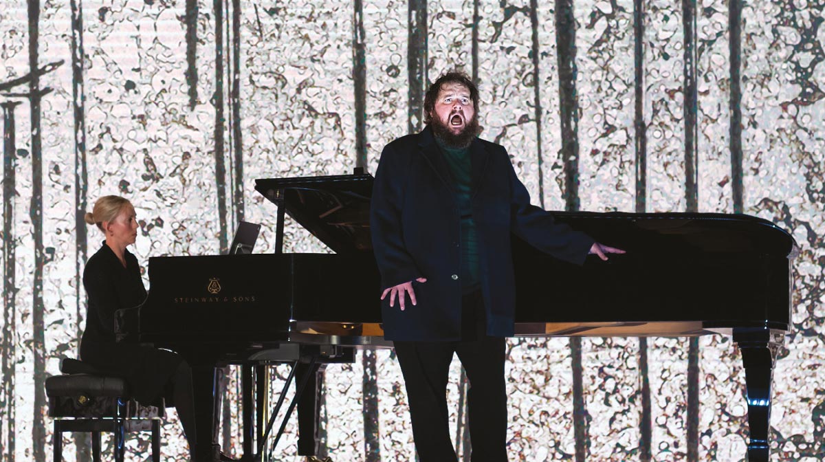 British tenor Allan Clayton and Australian pianist Kate Golla in A Winter's Journey (2022) Credit Bradbury Photography