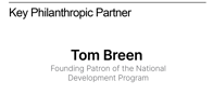 Key Philanthropic Partner
